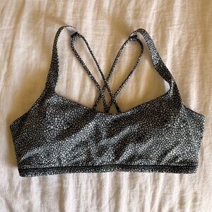 Lululemon Black and White Patterned Sports Bra